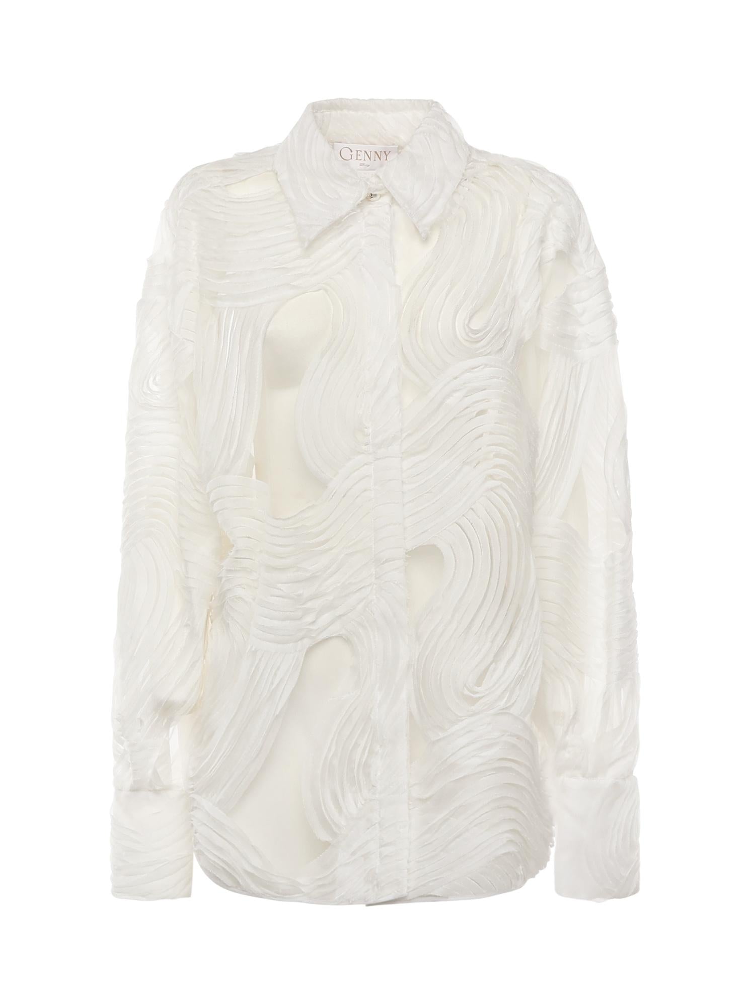 Camicia in tulle ricamato 79AAL644 JR008003 GENNY 