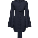 Abito chemisier in satin 115108 2318 ROTATE 