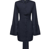 Abito chemisier in satin 115108 2318 ROTATE 