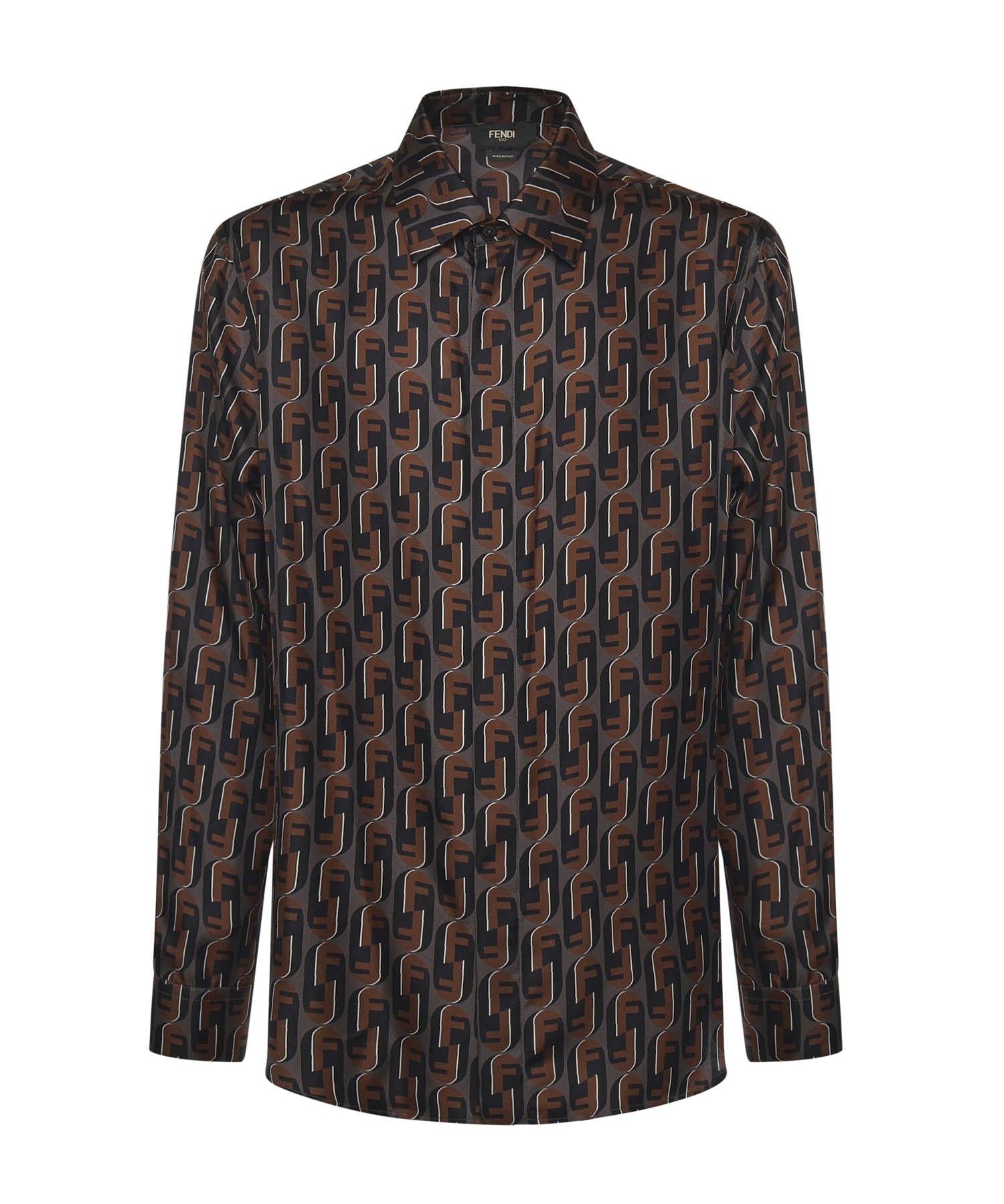 Camicia in seta stampata FS1319 AVDBF1TRS FENDI 