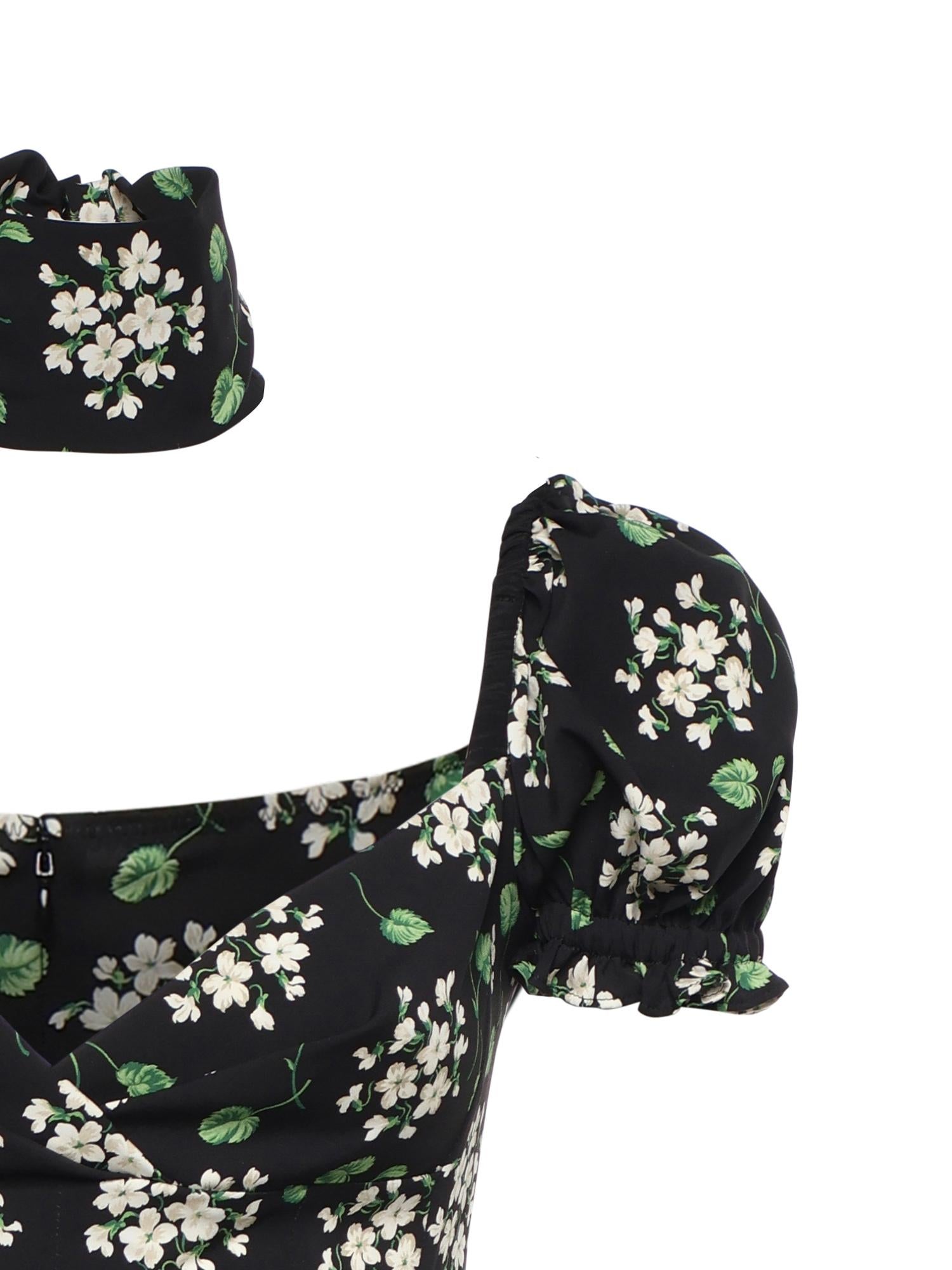Miniabito in charmeuse di seta con stampa F659HT FSA85HX6BX DOLCE & GABBANA 