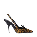 Décolleté slingback in pelle stampata con fiocco 5I474E XRYF0151 MIU MIU 