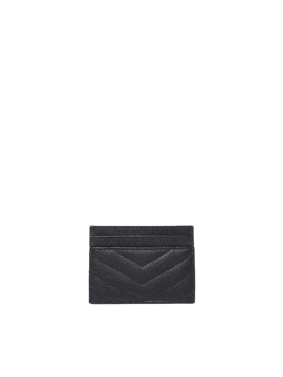 Portacarte in pelle di vitello 423291 BOW011000 SAINT LAURENT 