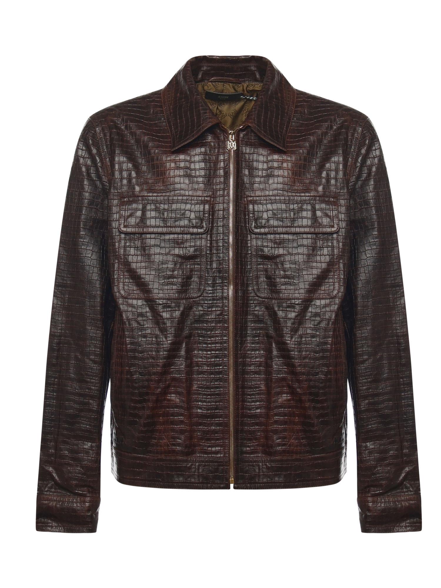 Giacca croc con zip AMBLTBN1028 268 AMIRI 