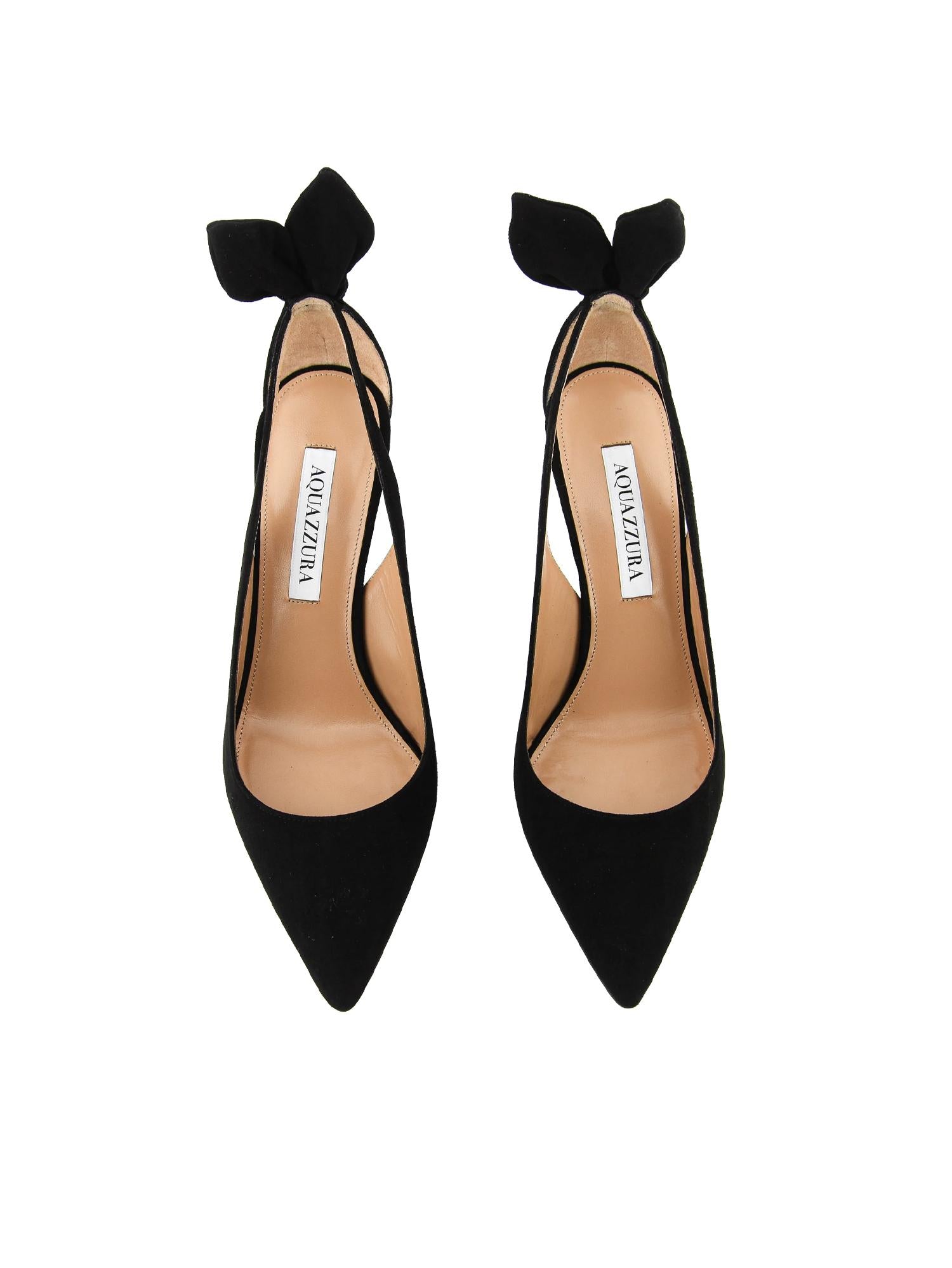 Pumps Bow Tie in suede DENMIDP0 SUE000 AQUAZZURA 