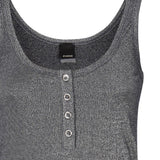 Top a canotta in maglia metallizzata con bottoni 104649 A2CQEI2 PINKO 