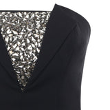 Top bustier con ricamo di strass 79AAM615 N0356899 GENNY 