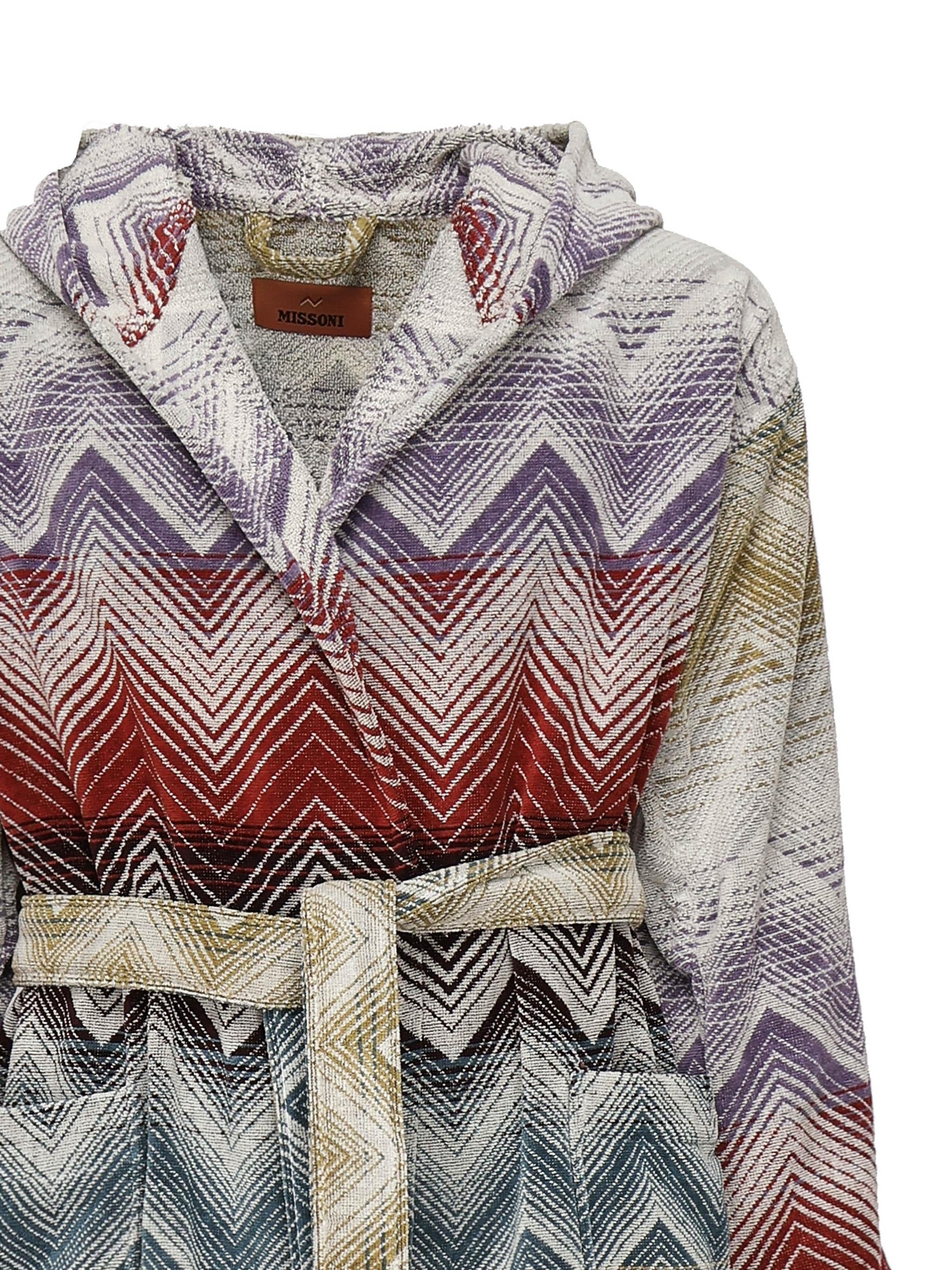 Accappatoio Chandler in spugna di cotone 1E3AC99105 100 MISSONI HOME 