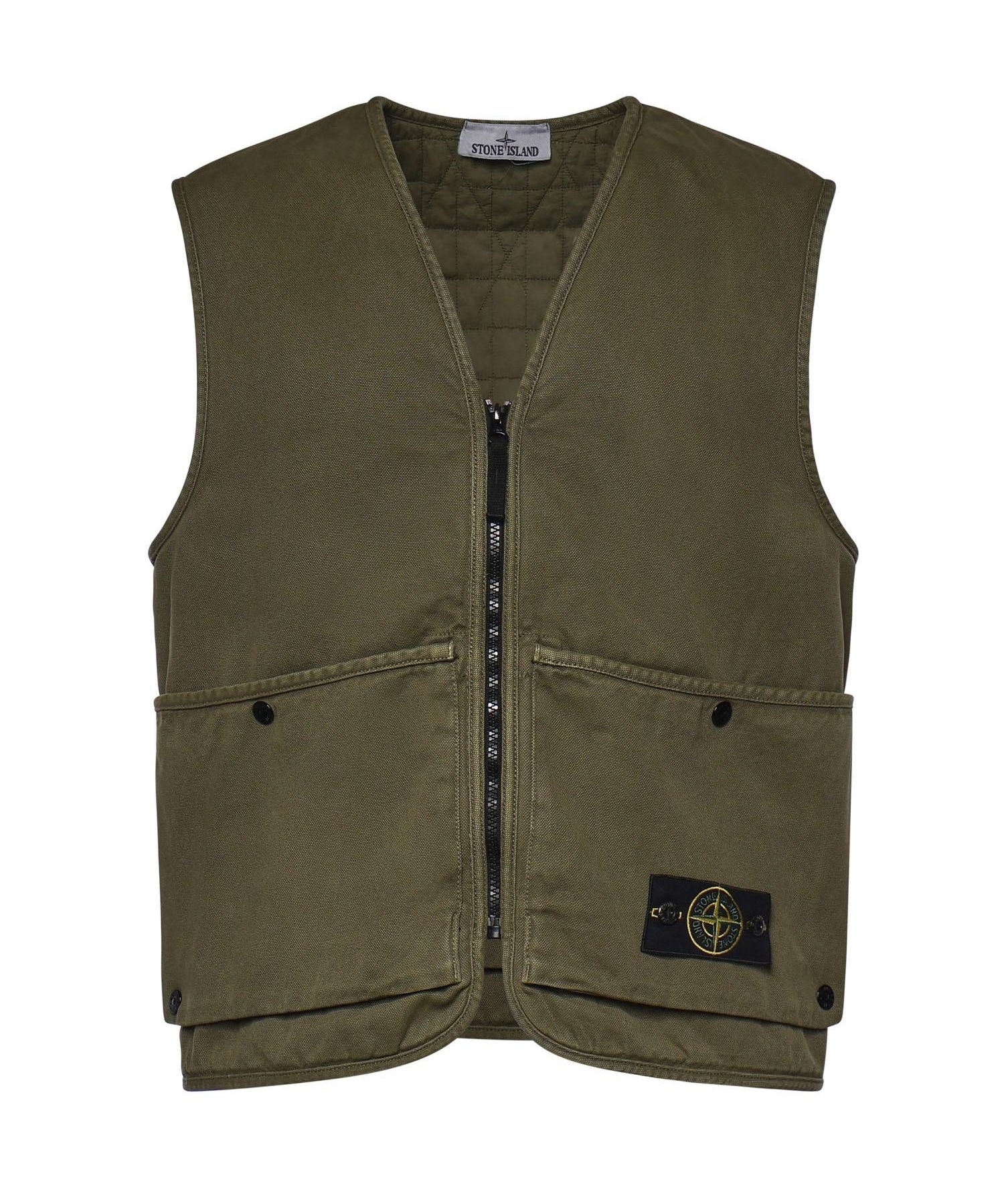 Gilet in cotone con logo L1S156100007 S0184V015G STONE ISLAND 