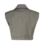 Gilet corto con rever ed elastico 104755 A2BQL67 PINKO 