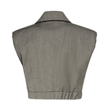 Gilet corto con rever ed elastico 104755 A2BQL67 PINKO 