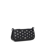 Borsa a spalla piccola Mini Half Moon Baguette in pelle con strass 105914 A2XQZ99N PINKO 