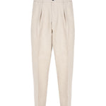 Pantalone sartoriale in lino DOMINIQUE 24S-LLAPNATURALE BE ABLE 