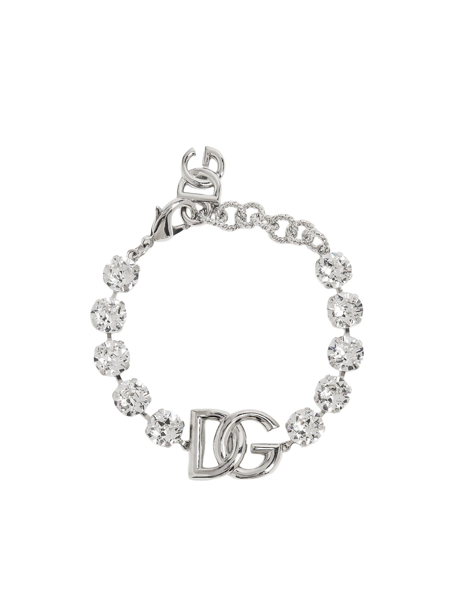 Bracciale con strass e logo WBO4S4 W111187655 DOLCE & GABBANA 