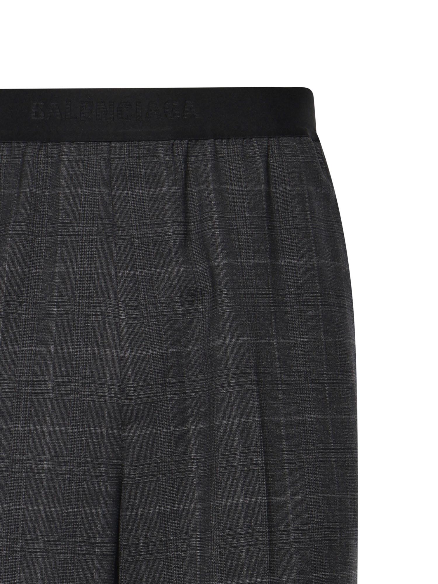Pantaloni check in lana con logo 866537 TQT081441 BALENCIAGA 