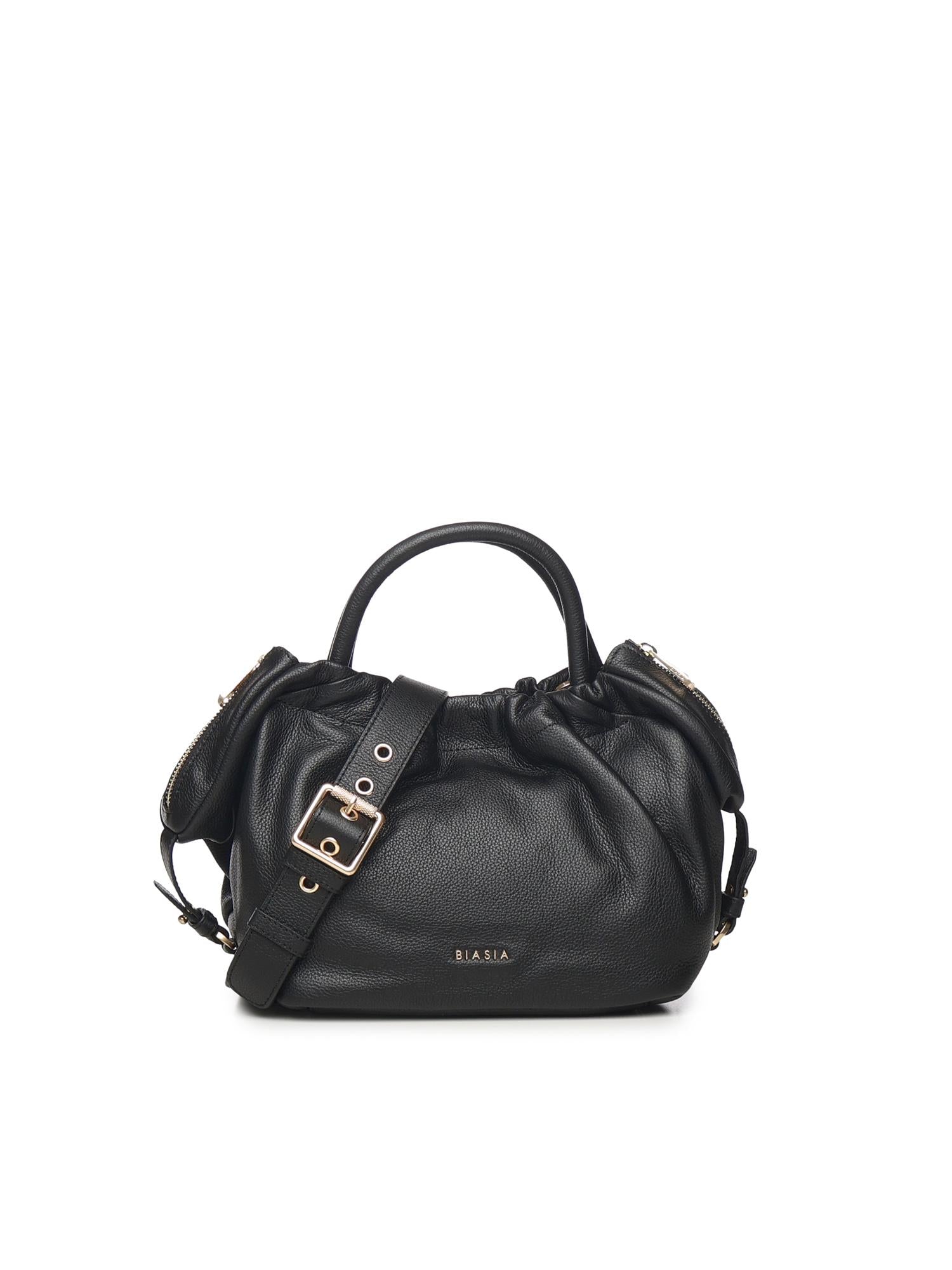 Borsa in pelle con logo BIBP9E702 NERO BIASIA 