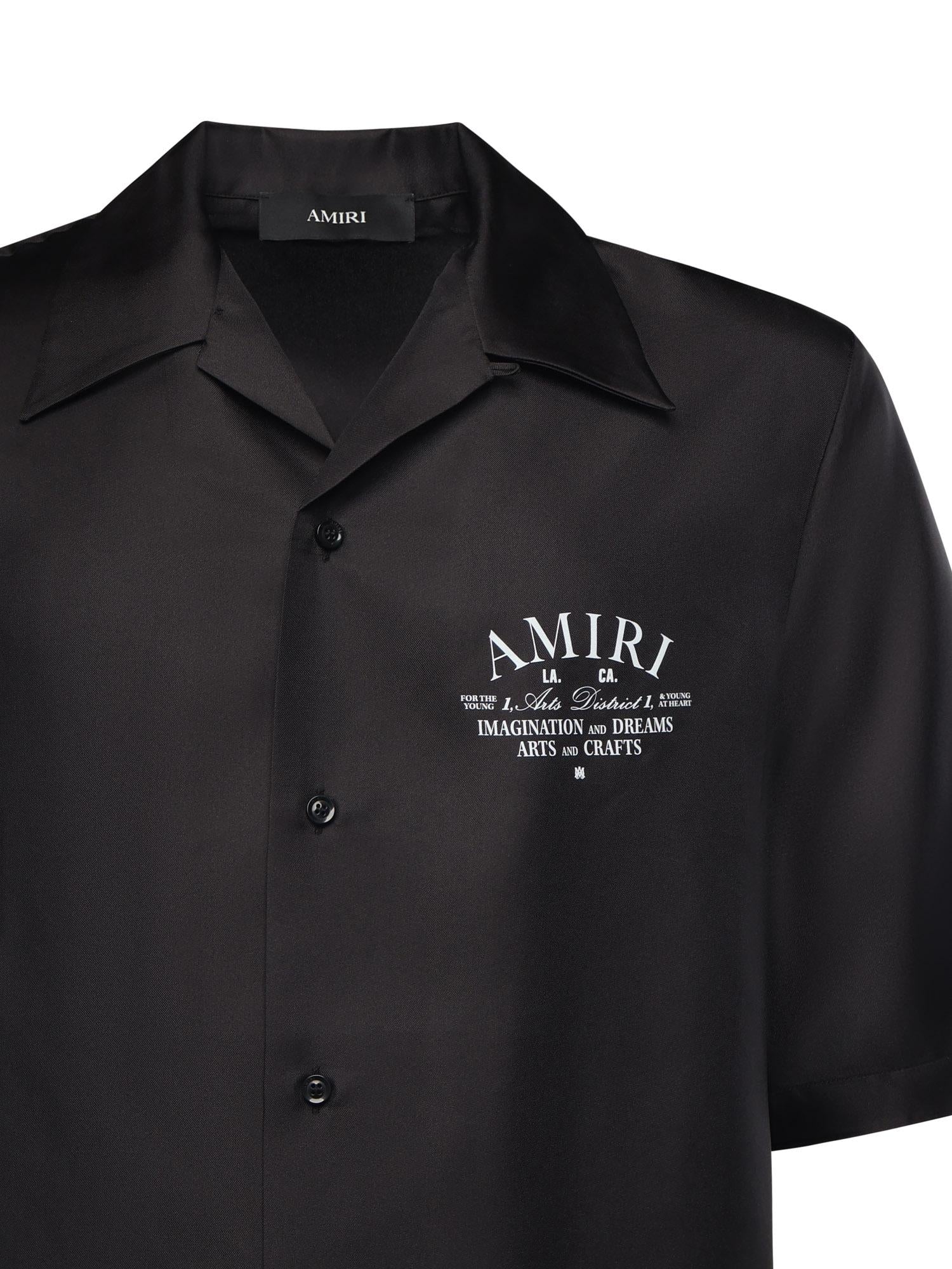 Camicia bowling con logo AMSTBW1018 001 AMIRI 