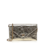 Bustina in pelle metallizzata con logo 105347 A2OTZZLQ PINKO 