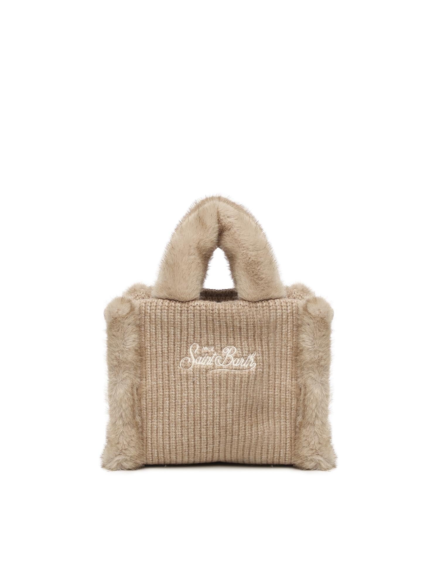 Mini bag Vanity shearling rib in misto lana VAMI022 00295I MC2 SAINT BARTH 