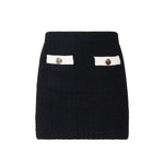 Minigonna in cashmere AW24074SK B SELF-PORTRAIT 