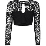 Top corto in pizzo AW23-002T LACEBLACK SELF-PORTRAIT 