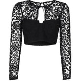 Top corto in pizzo AW23-002T LACEBLACK SELF-PORTRAIT 