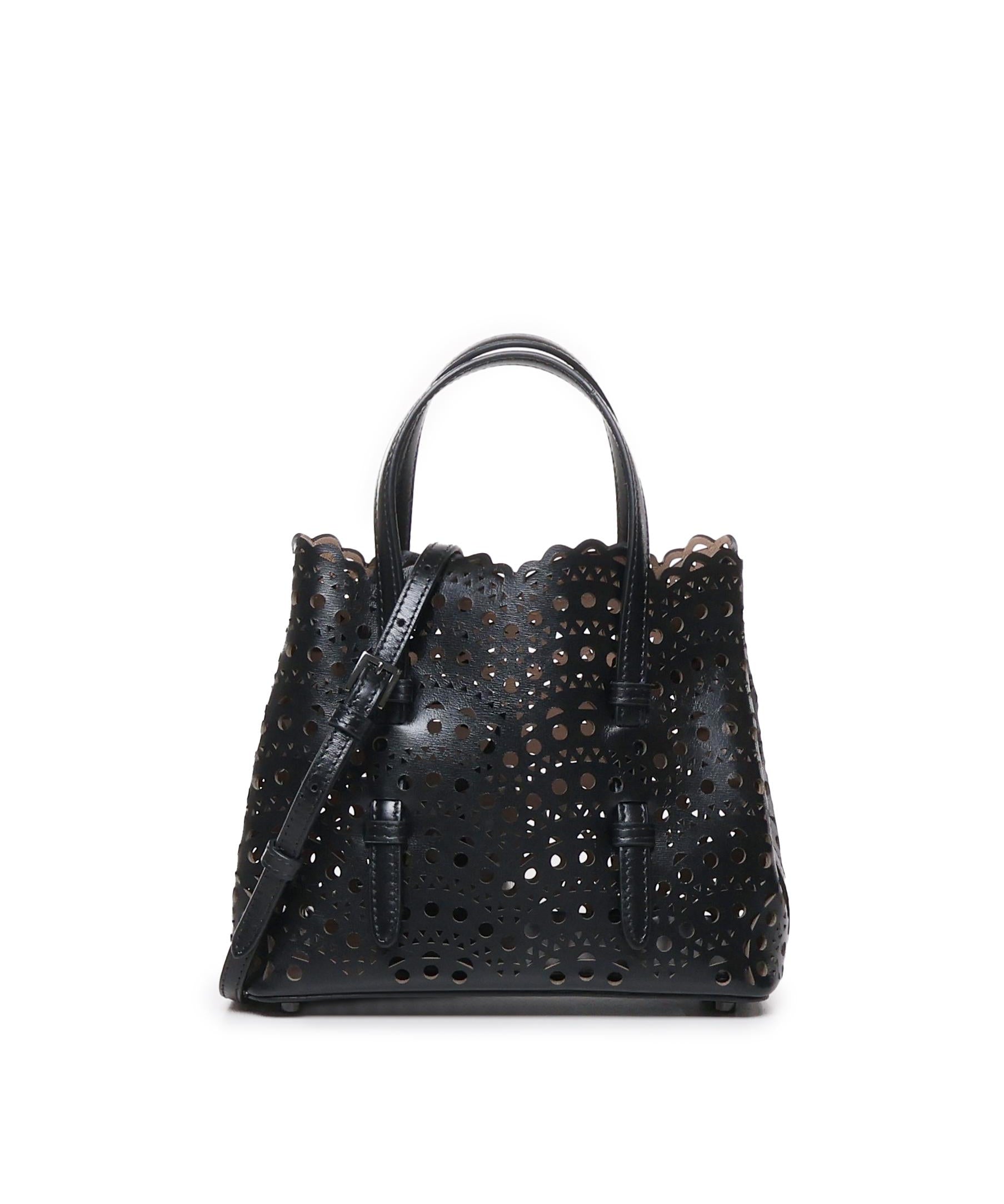 Borsa Mina 20 in pelle di vitello AA1S06720C0A44 999 ALAIA 