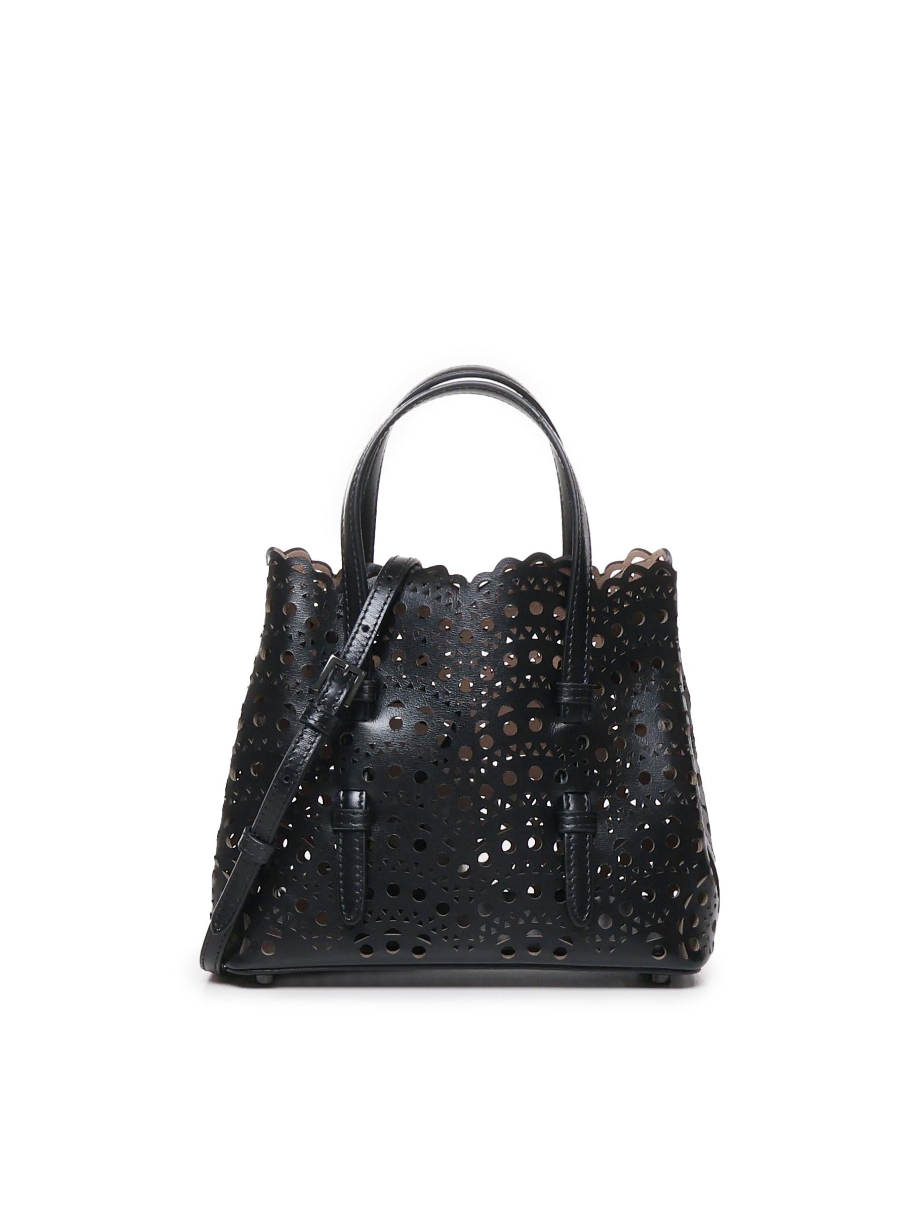 Borsa Mina 20 in pelle di vitello AA1S06720C0A44 999 ALAIA 