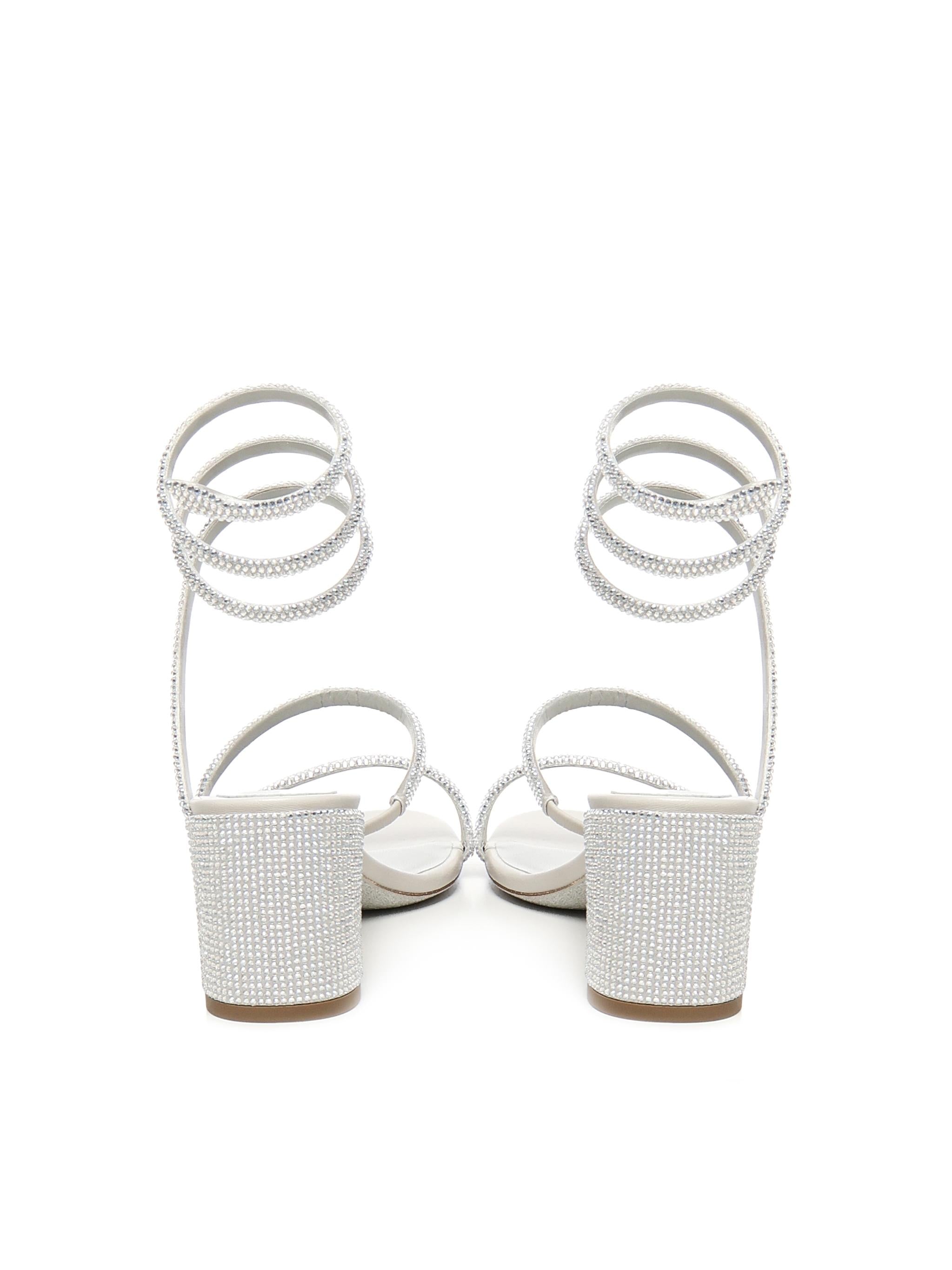 Sandali Cleo in raso con cristalli<BR/> C12037 060R001X623 RENÉ CAOVILLA 