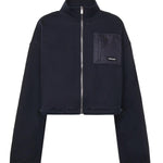 Felpa in cotone con zip MJLA09 18TPF0008 MIU MIU 