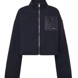 Felpa in cotone con zip MJLA09 18TPF0008 MIU MIU 