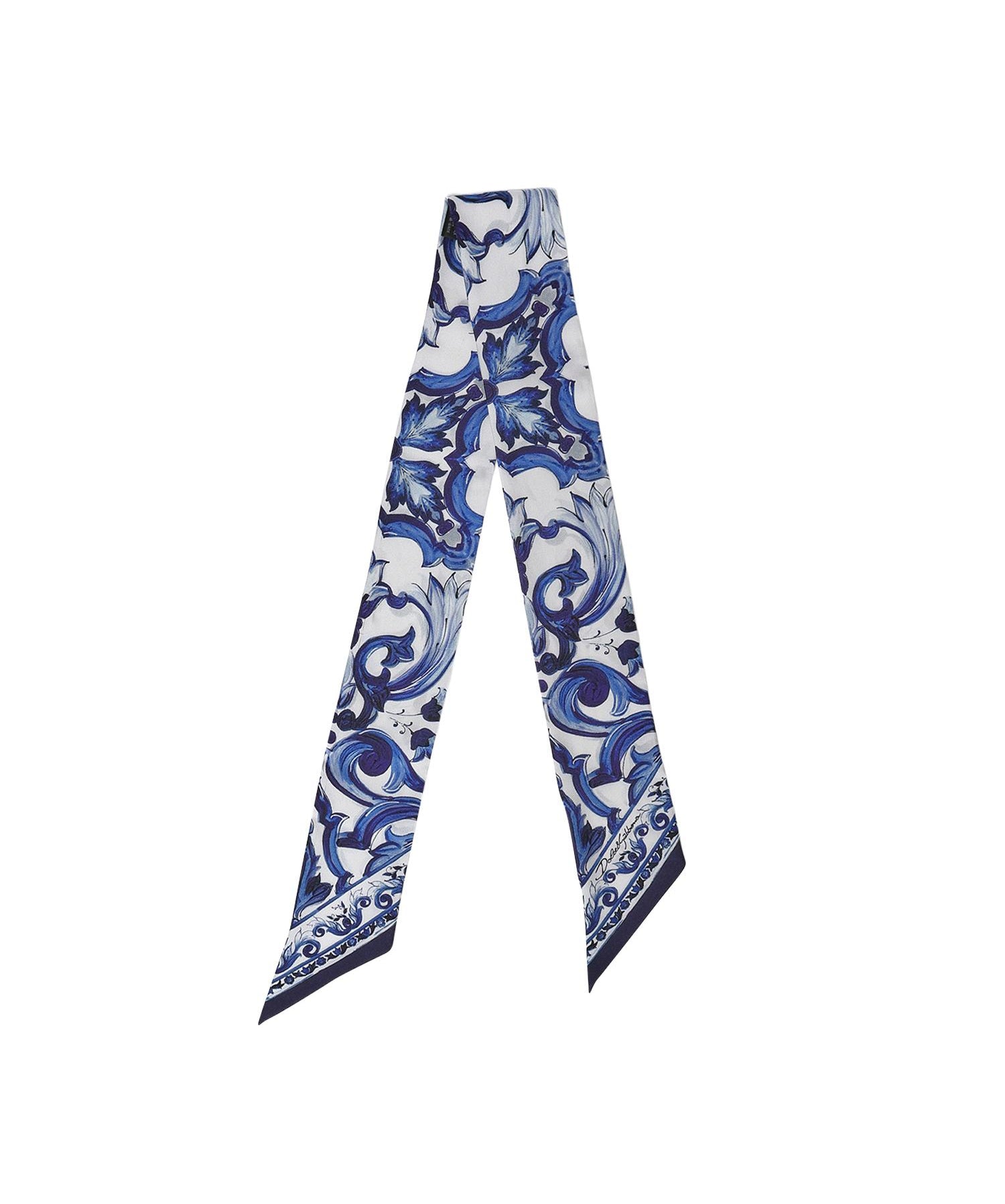 Foulard in twill con stampa maiolica FS215A GDAOYHA3OO DOLCE & GABBANA 