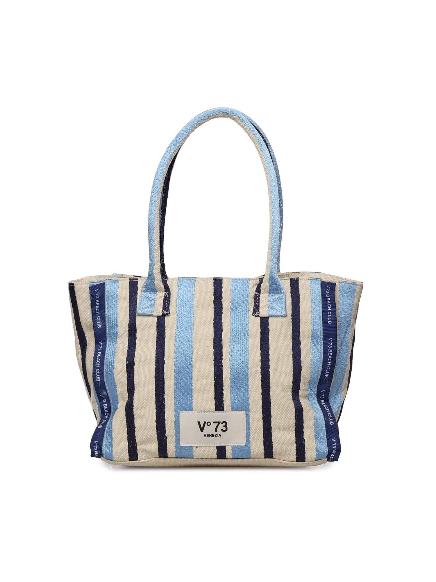 Borsa shopping con logo 73BS9MV02R ILENEAZZURRO/MULTICOLOR V° 73 