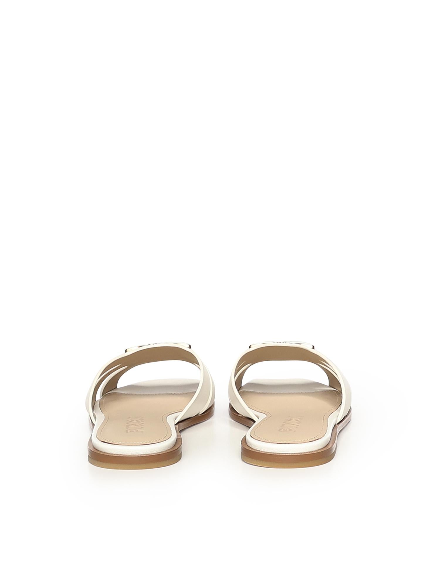Slipper in pelle con logo SD0463 P001Z12 PINKO 