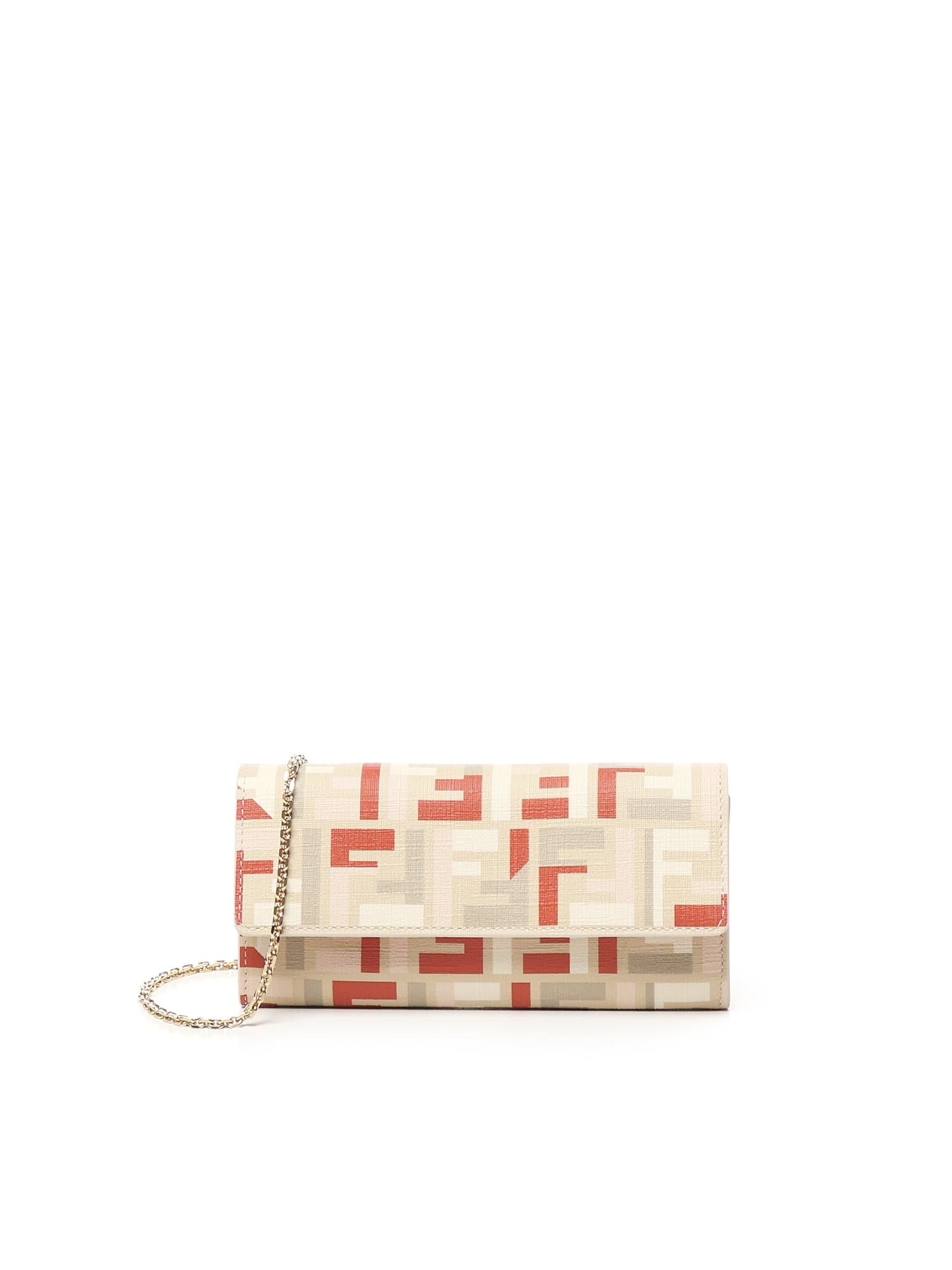 Portafoglio continental con catena FF<BR/> 8M0365 AV1YF1SY7 FENDI 