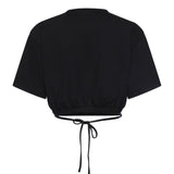 T-shirt cropped in jersey 106907 A3ARZ99 PINKO 