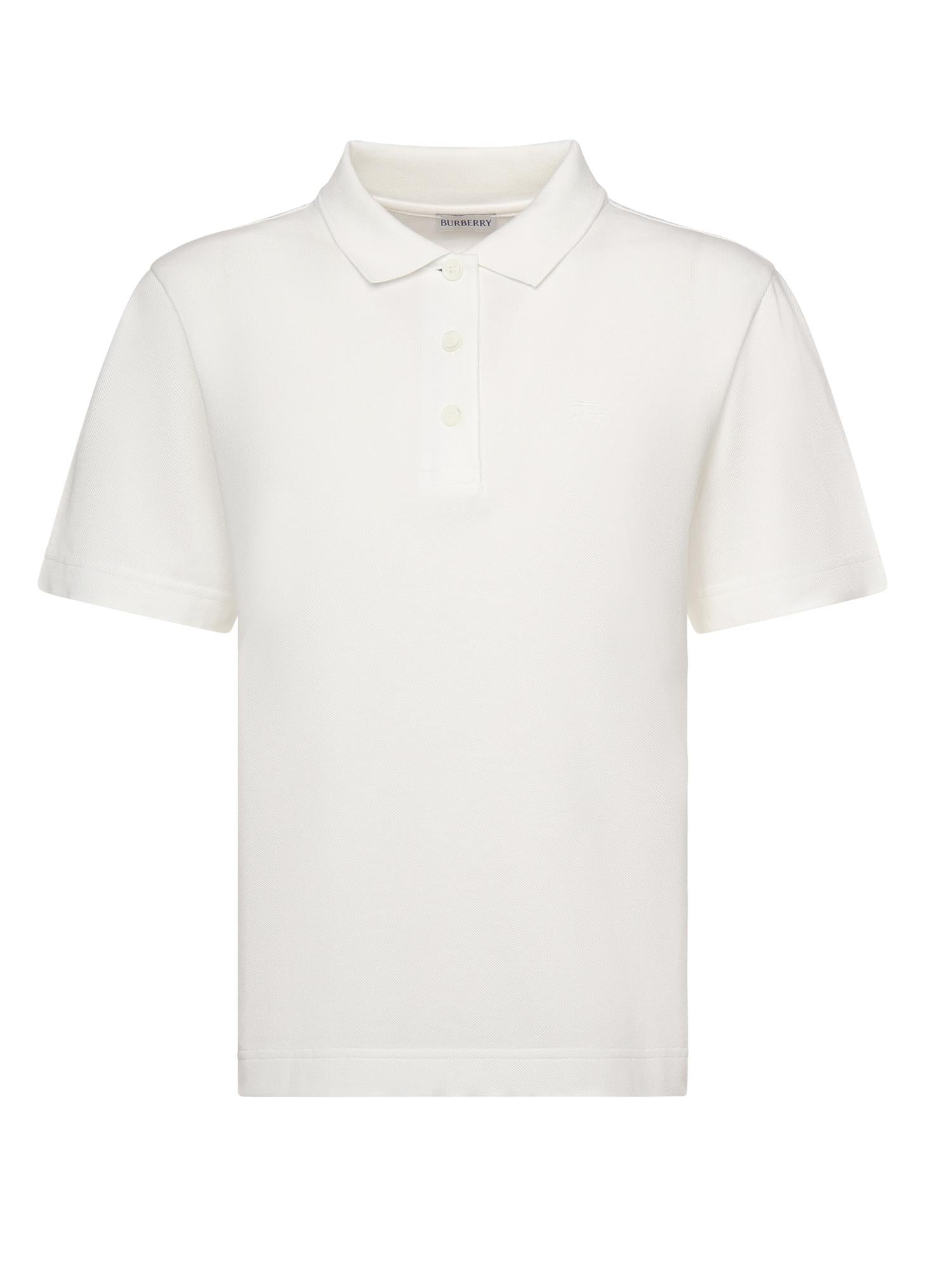 Polo in cotone con logo 8118961 B7078 BURBERRY 