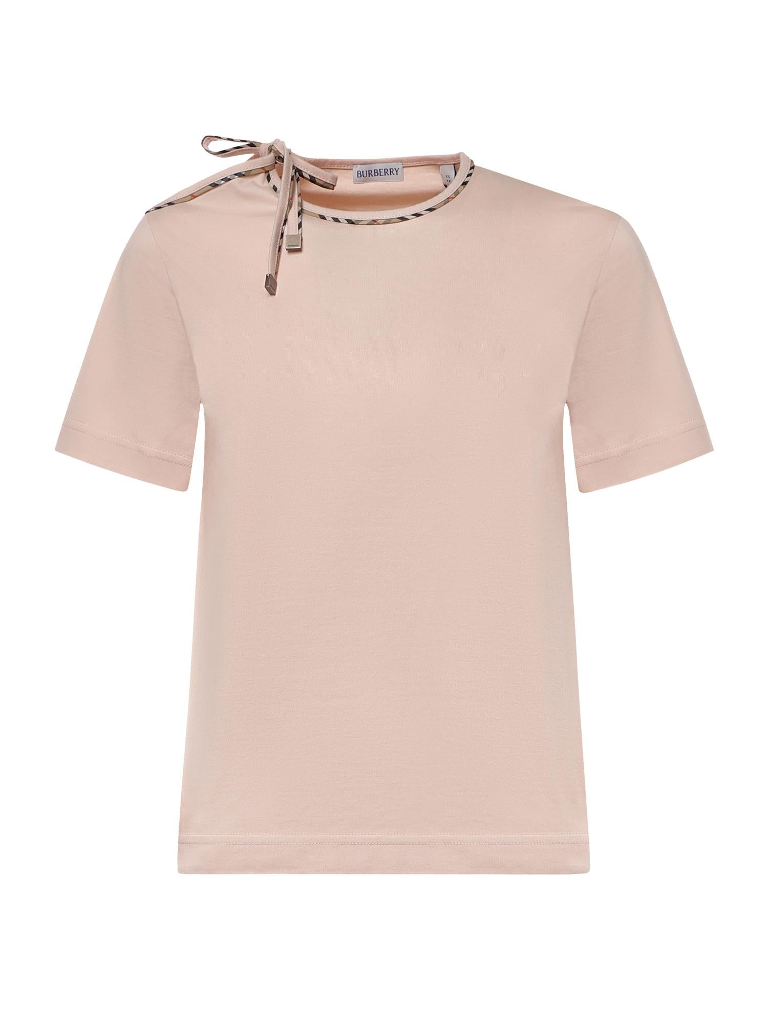T-shirt in cotone con laccetti 8127211 C5331 BURBERRY 