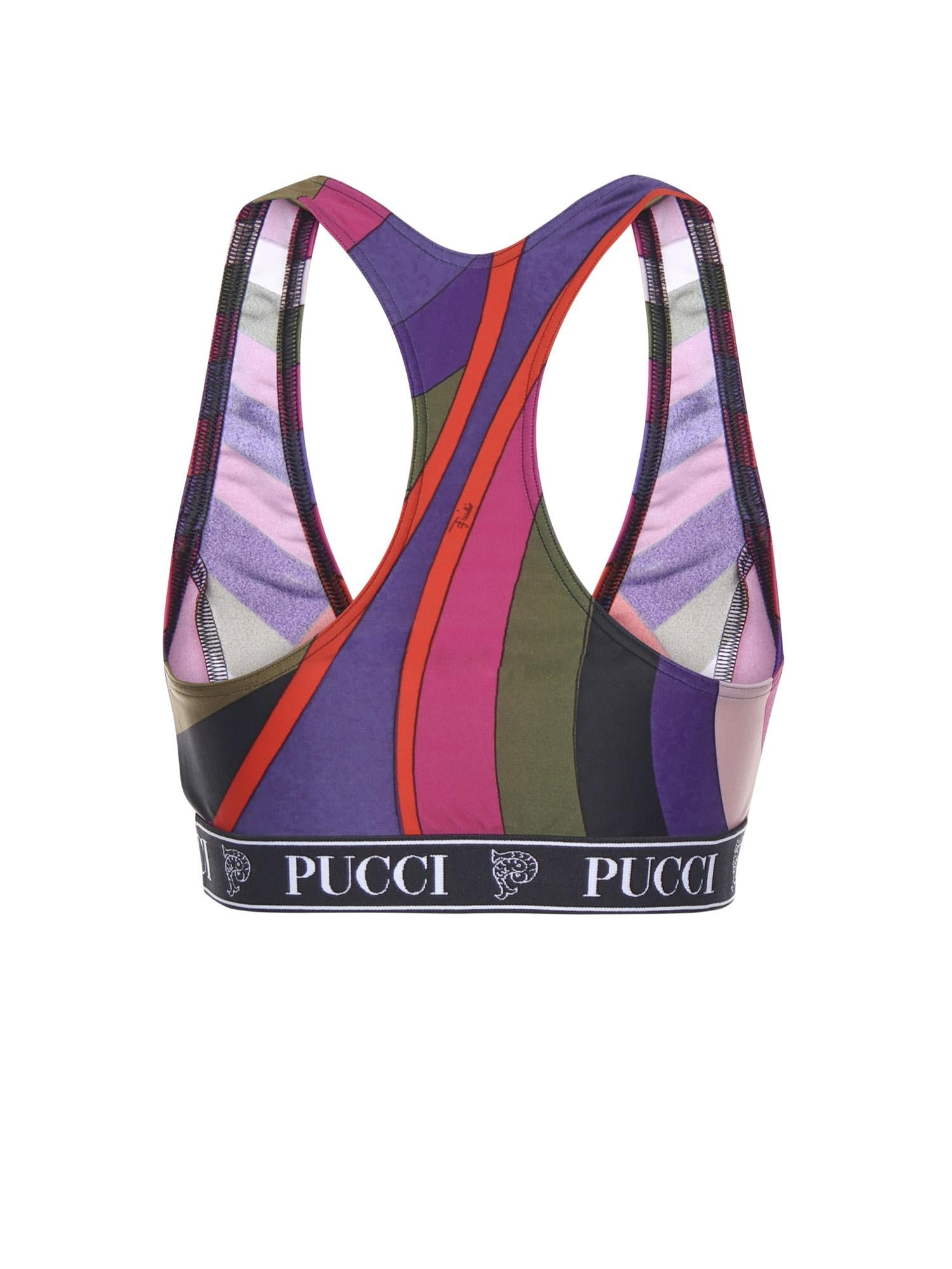 Top in lycra con stampa Iride 5UTP56 5U755011 PUCCI 
