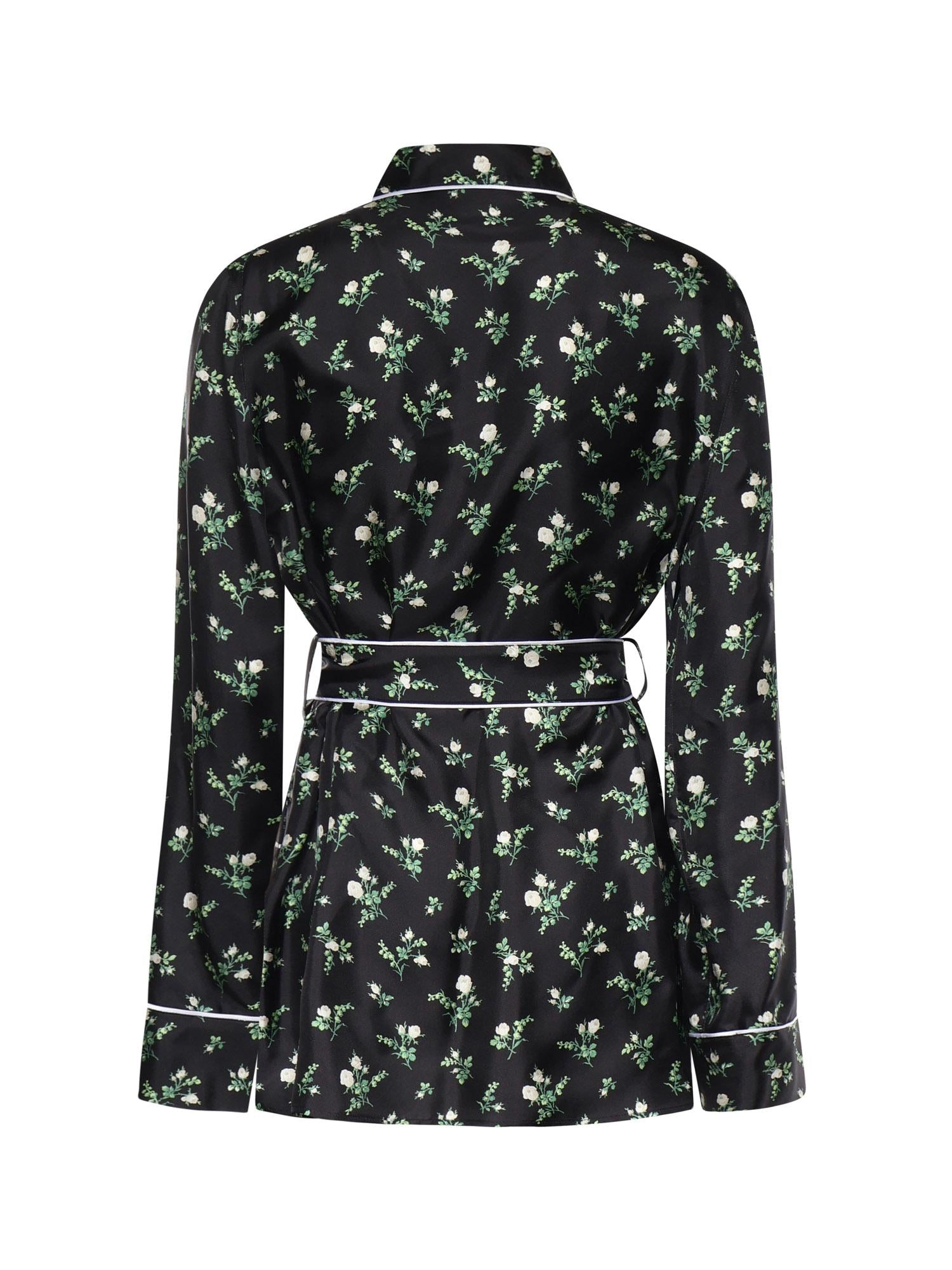 Camicia con stampa Roselline e Mughetti F5I89T IS13GHX6CB DOLCE & GABBANA 