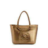 Borsa shopping in pelle con logo 73BP9VT01 LOLLI POPPOP BRONZE V° 73 