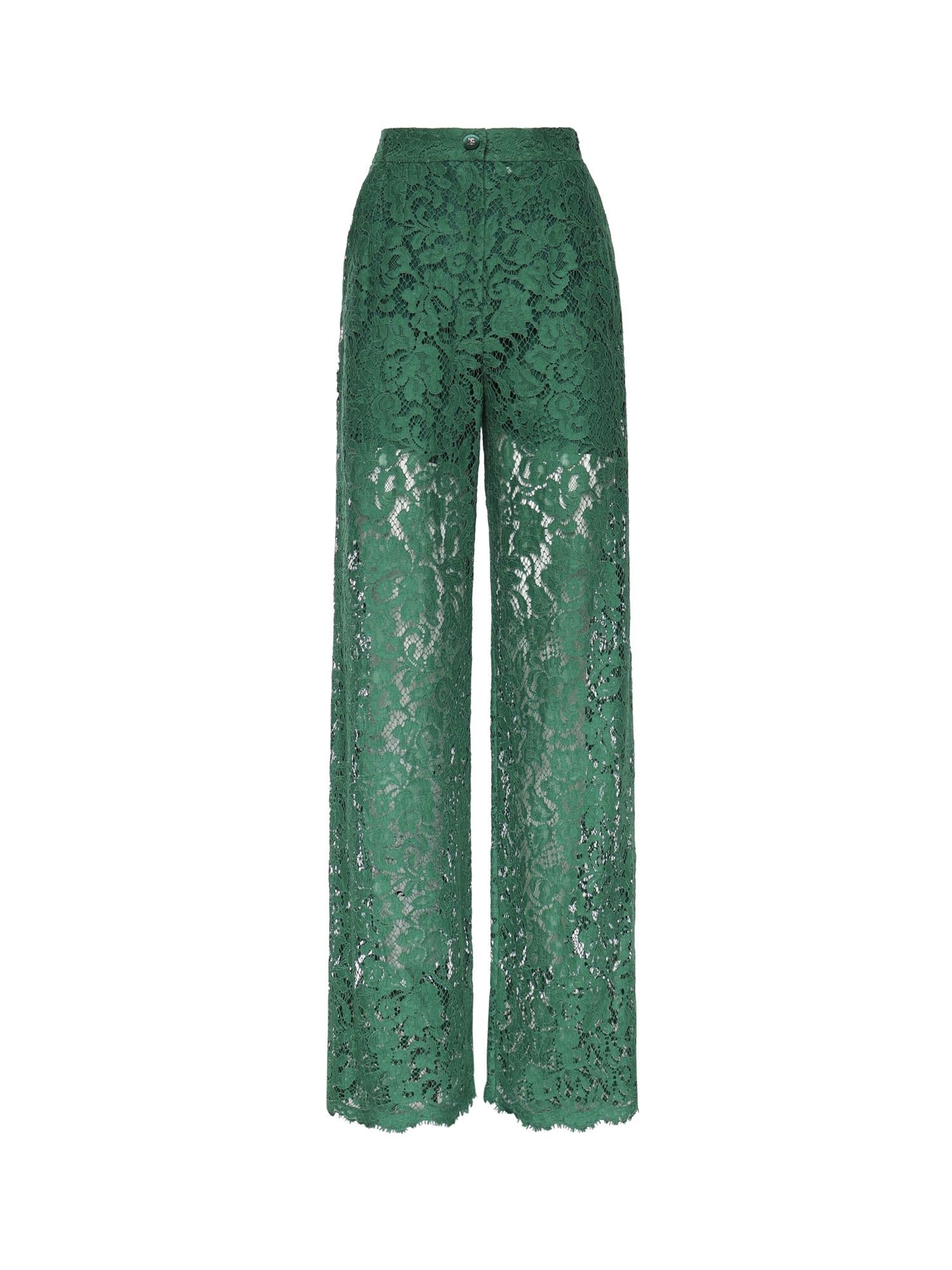 Pantaloni in pizzo cordonetto FTCPTT HLMTBV8433 DOLCE & GABBANA 