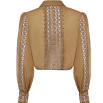 Camicia cropped Devi in voile di cotone 261200 CINNAMON CHARO RUIZ 