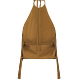 Top con scollo all'americana e frange 106794 A3AYL25 PINKO 