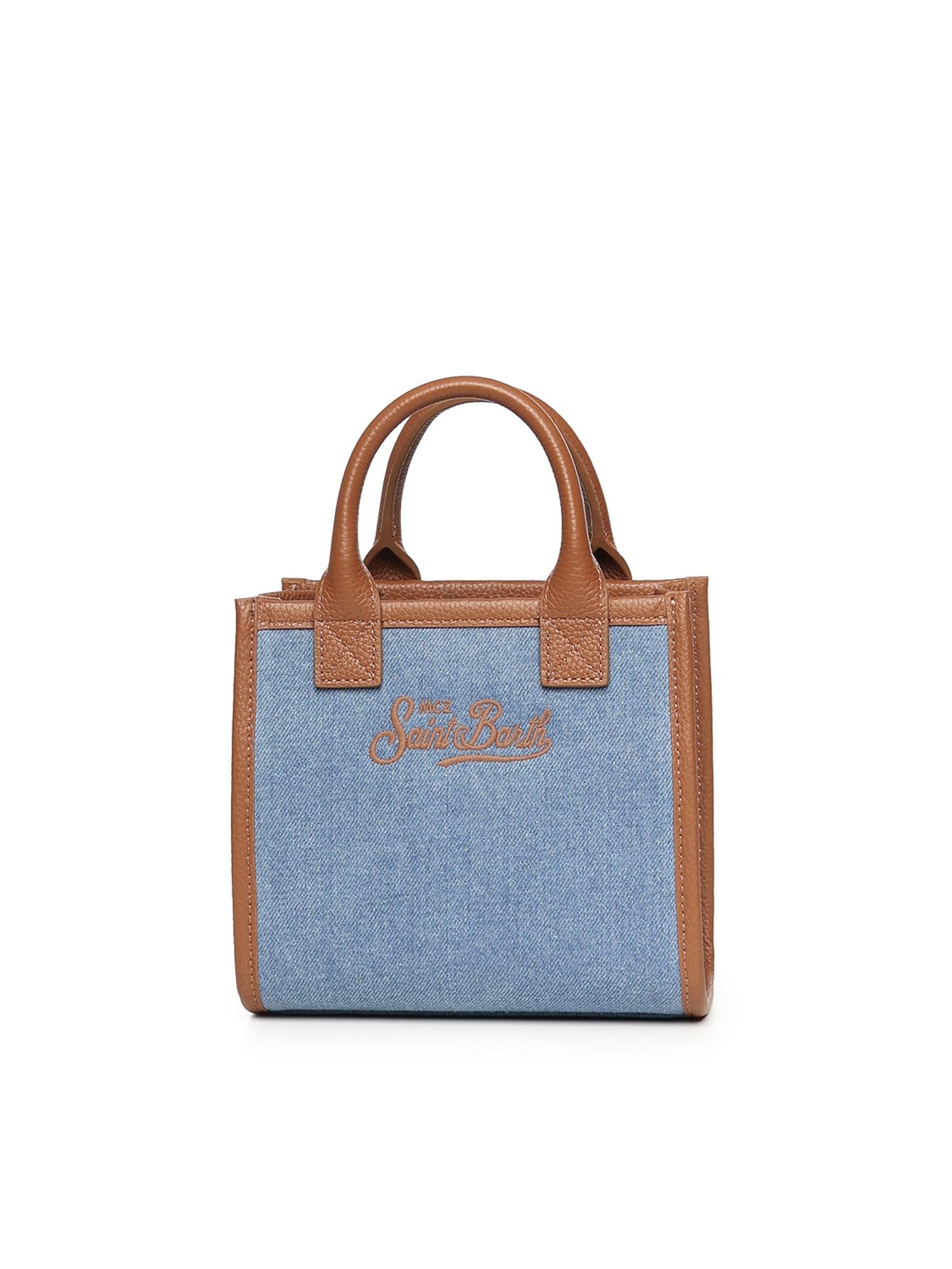 Borsa Vanity mini in denim e pelle VANMI001 01515L MC2 SAINT BARTH 