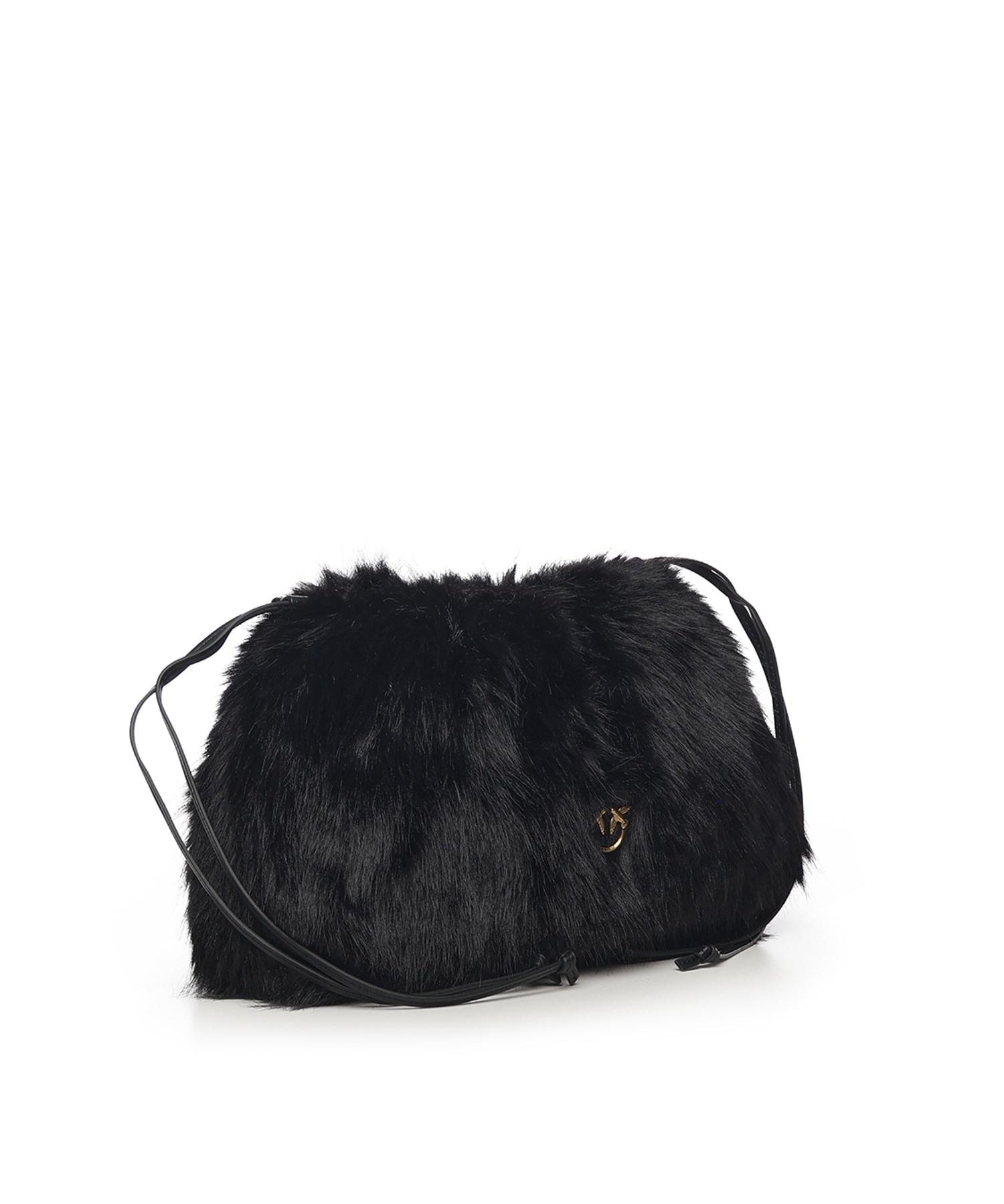 Maxi clutch in eco-pelliccia con logo 105909 A2VZZ99Q PINKO 