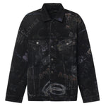 Giacca in denim di cotone washed crayon allover 857181 TTWA81037 BALENCIAGA 