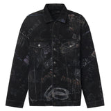 Giacca in denim di cotone washed crayon allover 857181 TTWA81037 BALENCIAGA 