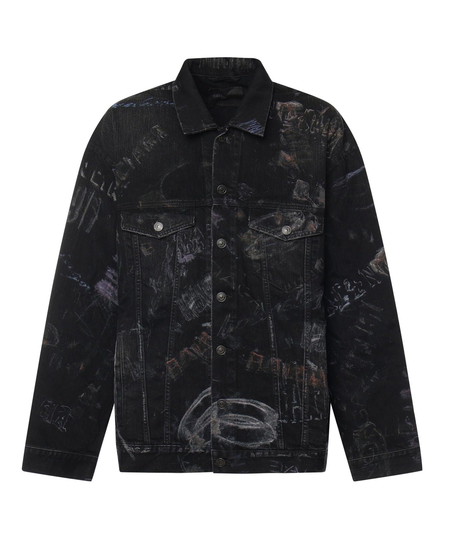 Giacca in denim di cotone washed crayon allover 857181 TTWA81037 BALENCIAGA 