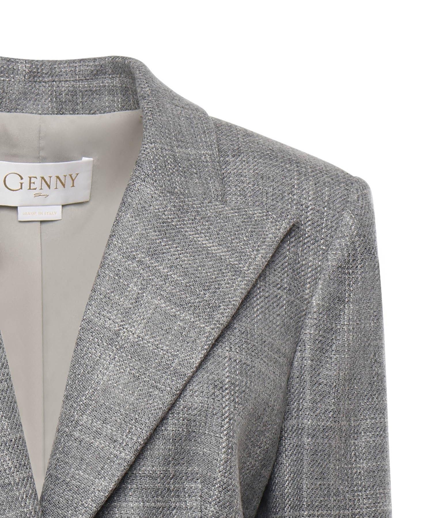 Giacca sartoriale monopetto in flanella 79AAQ509 N0615825 GENNY 
